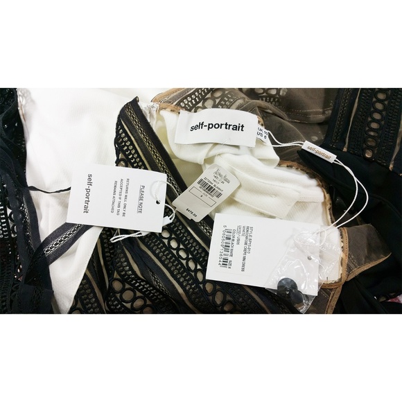 Self-Portrait Black and White Sheath Mini Dress - Picture 5 of 7